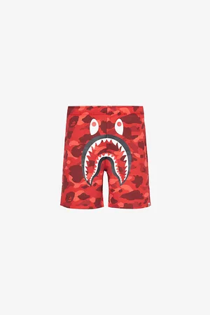 A Bathing Ape Shark Cotton-jersey Shorts