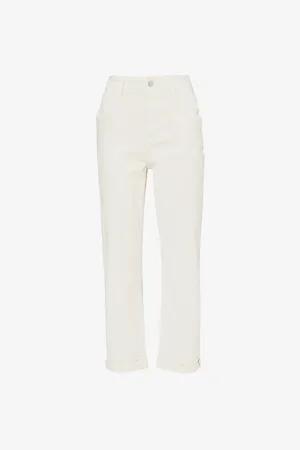 Paige Drew Straight-leg High-rise Stretch-woven Trousers