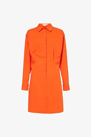 GOOD AMERICAN Patch-pocket Box-pleat Cotton-blend Mini Dress