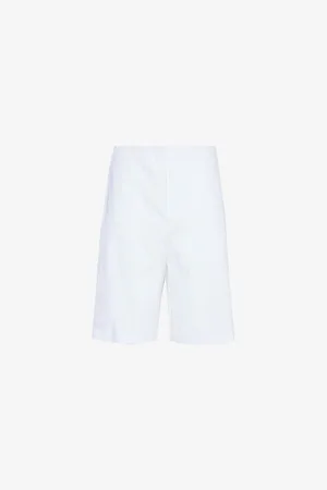 THEORY Woven-texture Regular-fit Linen-blend Shorts