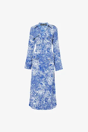 Proenza Schouler Vanessa Belted Crepe Midi Dress