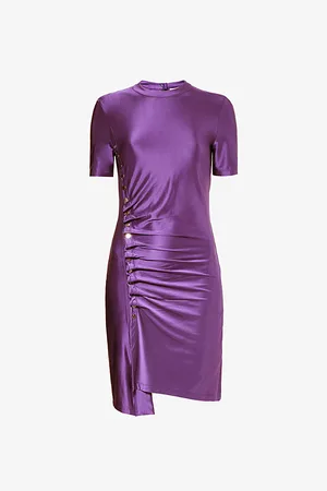 Paco rabanne Wrap-front Stretch-woven Mini Dress