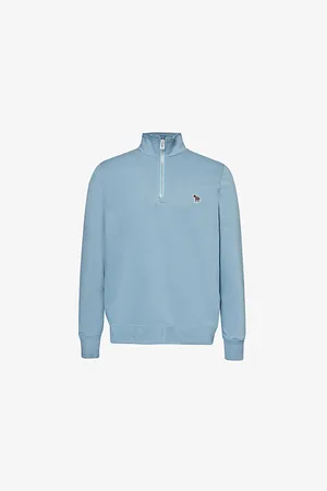 Paul Smith Zebra-patch High-neck Organic-cotton Sweatshirt