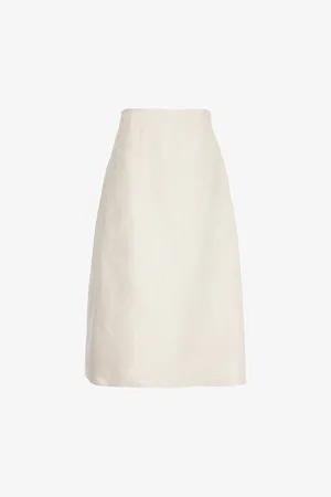 THEORY A-line Darted Linen Maxi Skirt