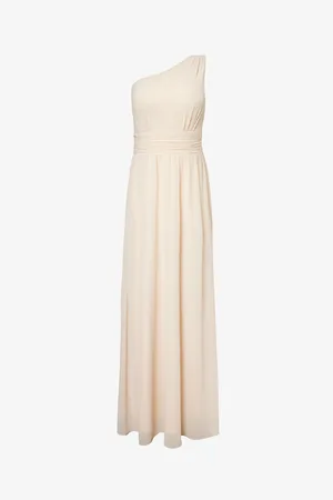 Six Stories One-shoulder Asymmetric-neck Chiffon Maxi Dress