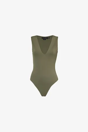 GOOD AMERICAN Scuba V-neck Stretch-woven Body