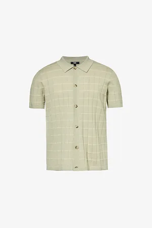 Paige Mendez Checked Cotton and Linen-blend Polo Shirt
