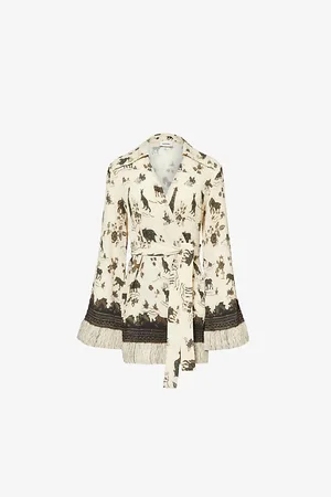 Nanushka Dorith Graphic-pattern Woven Top