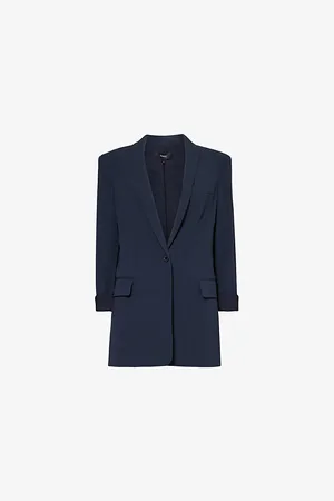 THEORY Shawl-lapel Single-breasted Woven Blazer