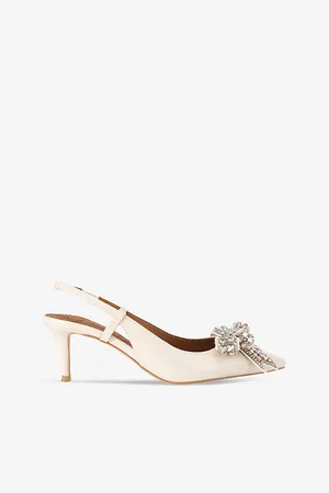 Kurt Geiger Belgravia Bow-embellished Kitten-heel Leather Pumps