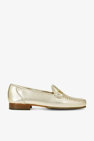 Carvela Comfort Marina Chain-embellished Flat Leather Loafers