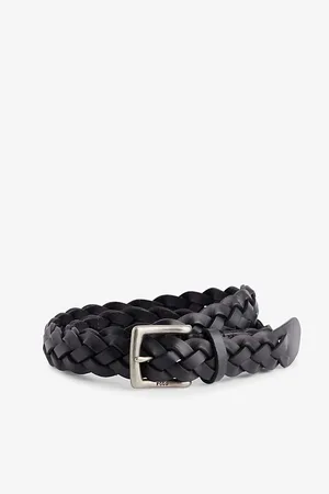 Ralph Lauren Logo-engraved Braided Leather Belt