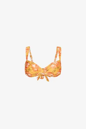 Monday Swimwear Malibu Floral-print Stretch-recycled Nylon Bikini Top