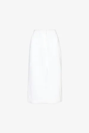 THEORY Darted Regular-fit Linen Midi Skirt