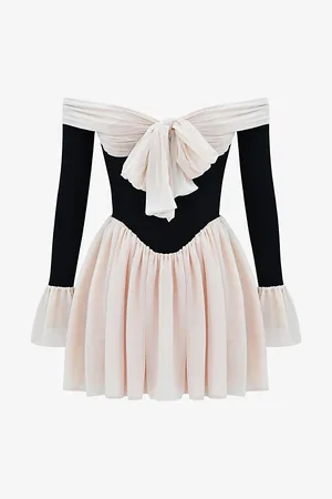 House Of Cb Alana Off-the-shoulder Stretch-woven Mini Dress