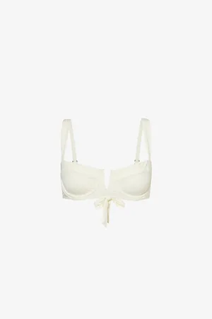 Monday Swimwear Clovelly Plunge-neck Stretch-recycled Nylon Bikini Top