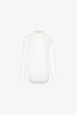 Totême Semi-sheer Oversized Organic-cotton Blend Shirt