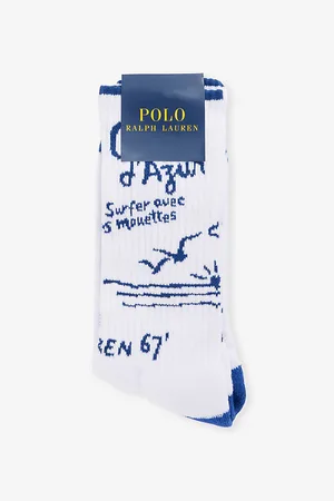 Ralph Lauren Logo-print Stretch-cotton Blend Socks