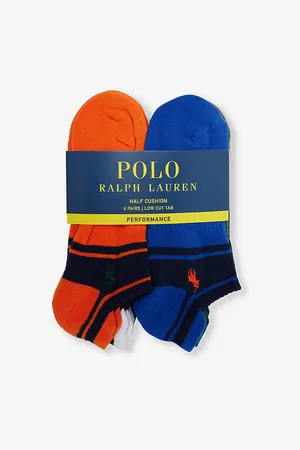 Ralph Lauren Logo-embroidered Pack of Six Stretch-recycled Polyester Blend Socks