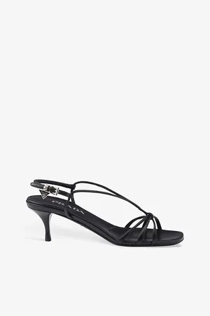 Prada Square-toe Strap Leather Sandals