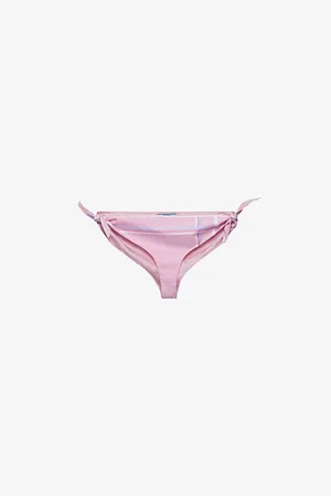 Prada Checked Cotton Bikini Bottoms