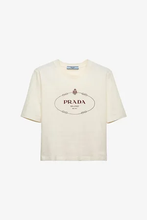 Prada Logo-print Boxy-fit Cotton-jersey T-shirt