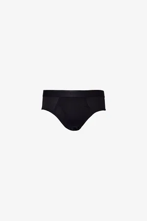 Sunspel Superfine Branded-waistband Mid-rise Cotton Briefs