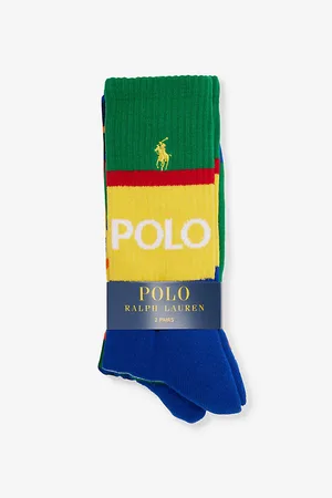 Ralph Lauren Chamoni Logo-embroidered Pack of Two Stretch-cotton Blend Socks