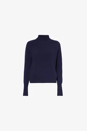 Victoria Beckham Brand-embroidered Roll-neck Wool Jumper