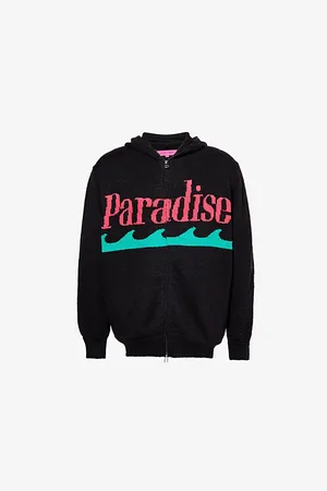 THE ELDER STATESMAN Paradise Cotton Knitted Hoody