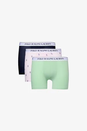 Ralph Lauren Branded-waistband Mid-rise Pack of Three Stretch-cotton Boxer Briefs