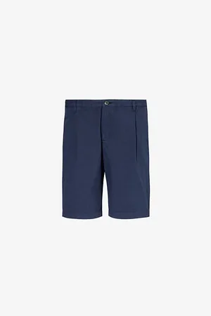 Sunspel Pleated-front Regular-fit Cotton-blend Shorts