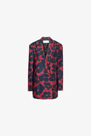 DRIES VAN NOTEN Floral-pattern Woven Blazer