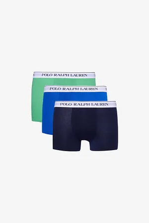 Ralph Lauren Branded-waistband Mid-rise Pack of Three Stretch-cotton Trunks