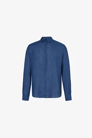 Sunspel Curved-hem Regular-fit Linen Shirt