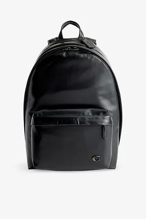 Coach Brand-plaque Leather Backpack