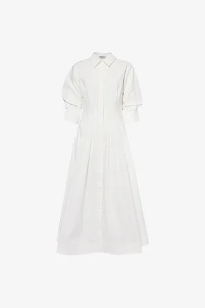 Simkhai Jazz Pleated Cotton-blend Midi Dress