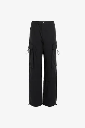 AllSaints Barbara High-rise Elasticated-waist Organic-cotton Trousers