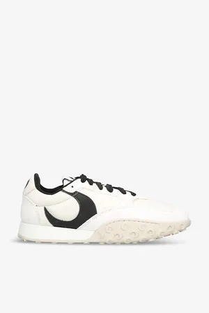Marine Serre Logo-embellished Logo-embossed Leather Low-top Trainers