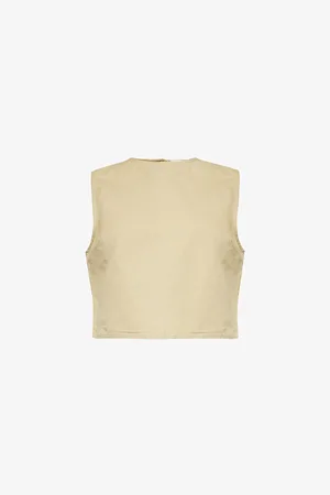 Pretty Lavish Bryony Linen and Cotton-blend Top