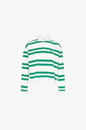 Ralph Lauren Striped Cropped Regular-fit Cotton Shirt
