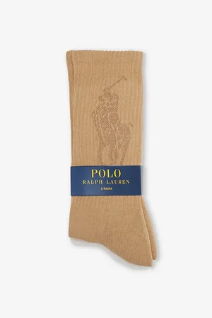 Ralph Lauren Logo-embroidered Crew-length Pack of Two Cotton-blend Socks