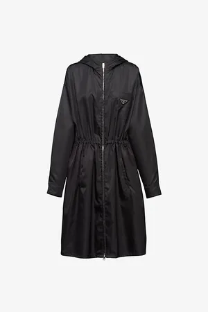 Prada Re-nylon Logo-badge Relaxed-fit Recycled-nylon Raincoat