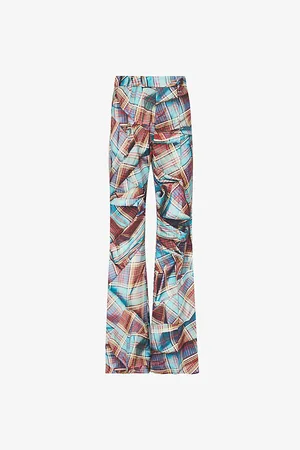 Vivienne Westwood Ray Checked-pattern Wool Trousers