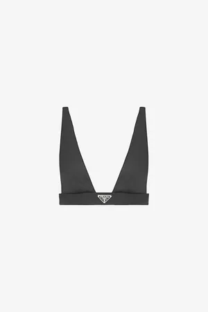 Prada Re-nylon Logo-badge Cropped Recycled-nylon Top