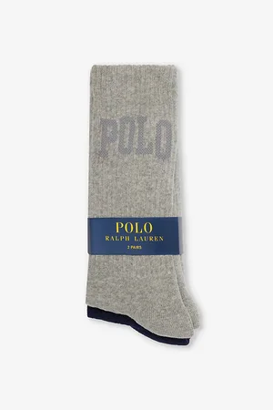 Ralph Lauren Logo-embroidered Crew-length Pack of Two Cotton-blend Socks