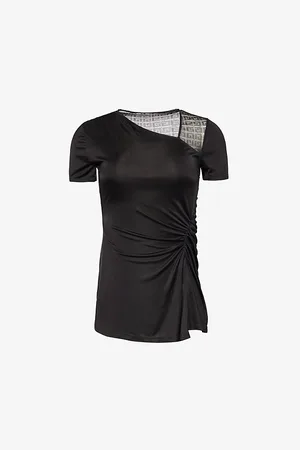Givenchy Monogram-lace Slim-fit Woven Top