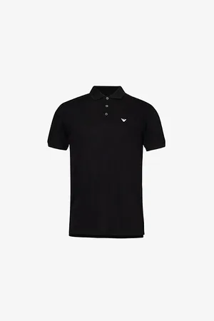 Emporio Armani Brand-patch Cotton-piqué Polo Shirt