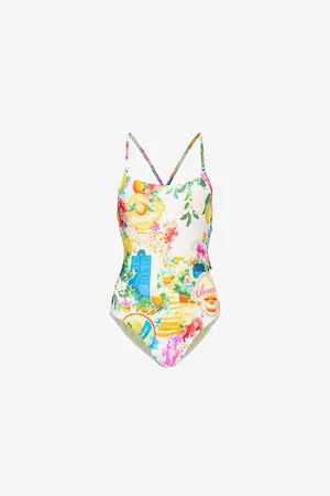 Seafolly Ciao Bella Graphic-print Stretch-recycled Nylon Swimsuit
