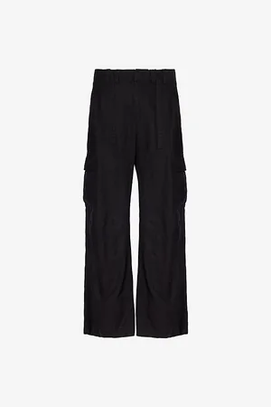 Dolce & Gabbana Patch-pocket Relaxed-fit Wide-leg Linen Cargo Trousers